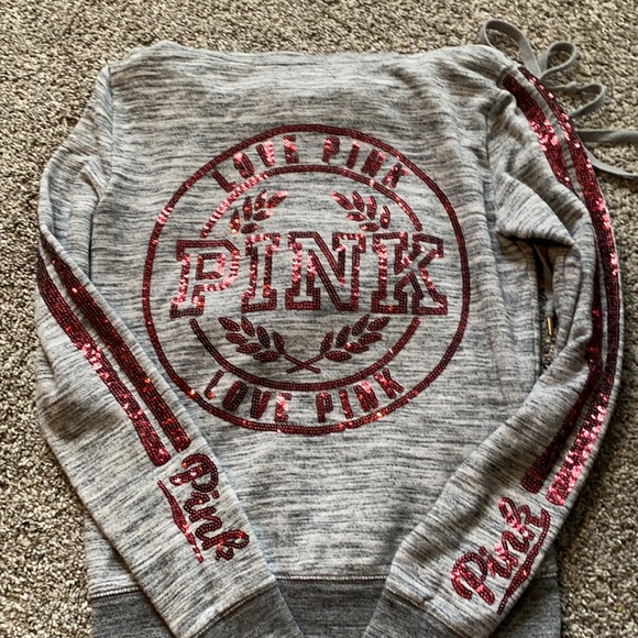 VS PINK Bling Zip Up Sweater - Picture 5 of 5